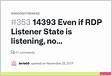 Even if RDP Listener State is listening, no concurrence
